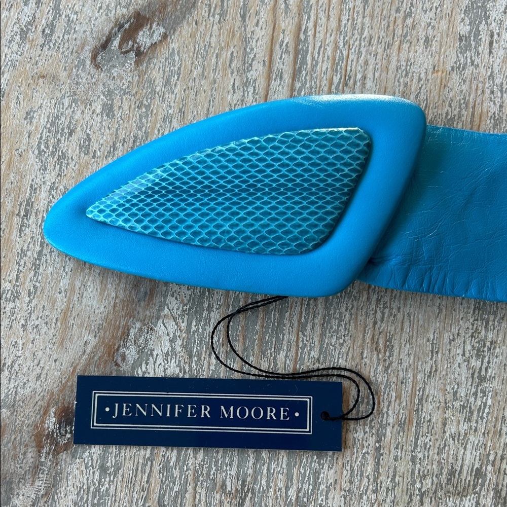 Jennifer Moore Vibrant Blue Textured Belt- Vintage New with tags